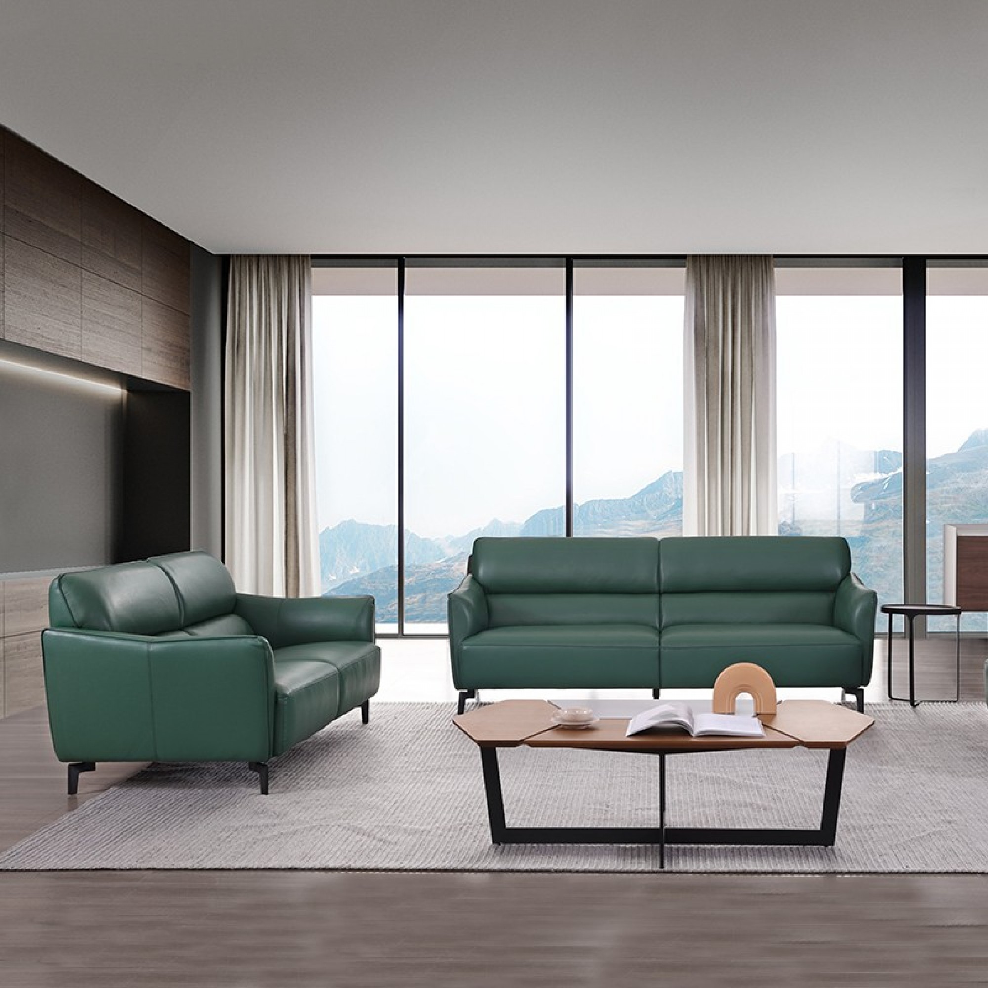 格调家居荣耀系列客厅现代简约大户型组合真皮沙发GDR055