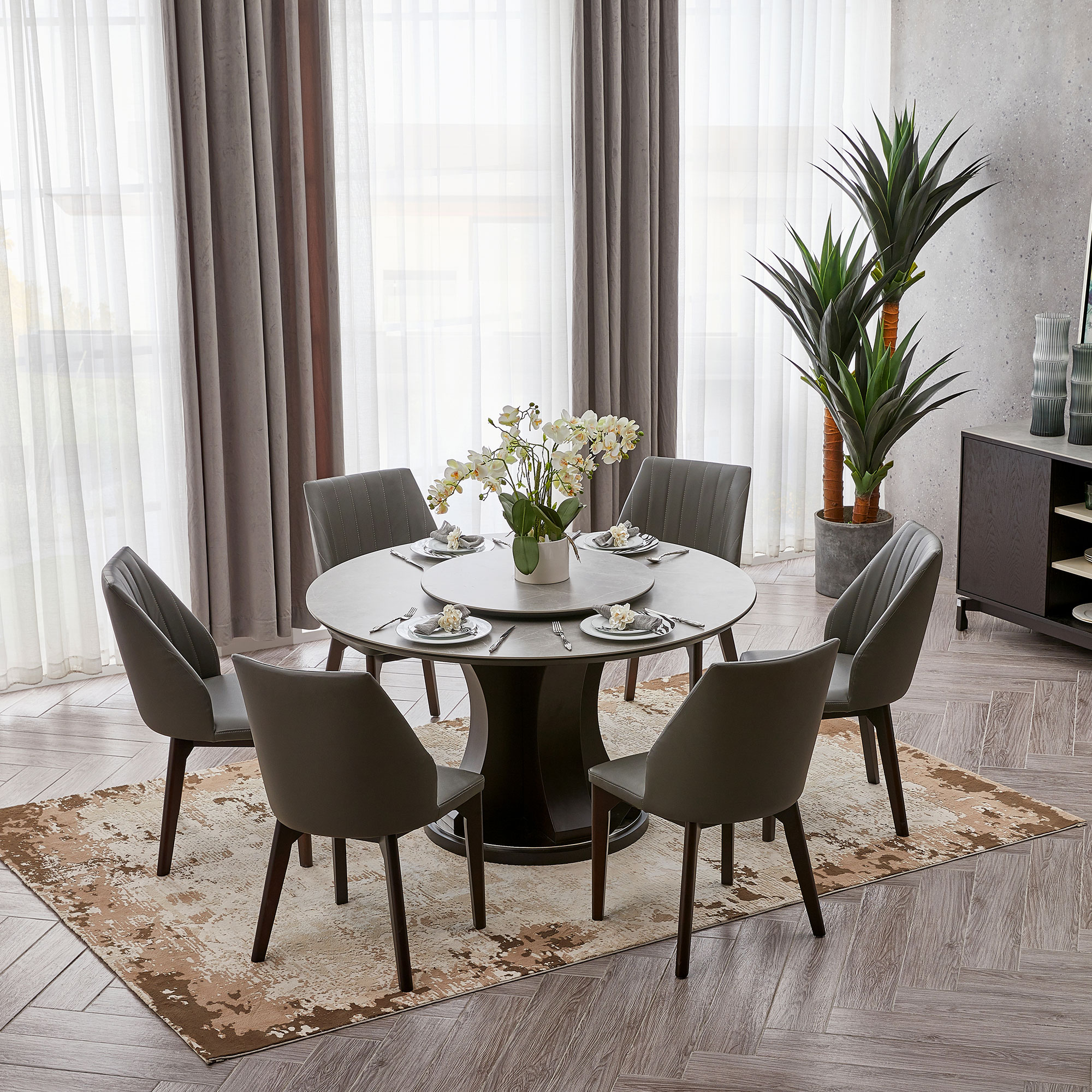 芝华仕伯爵系列休斯顿圆餐台byptct10263