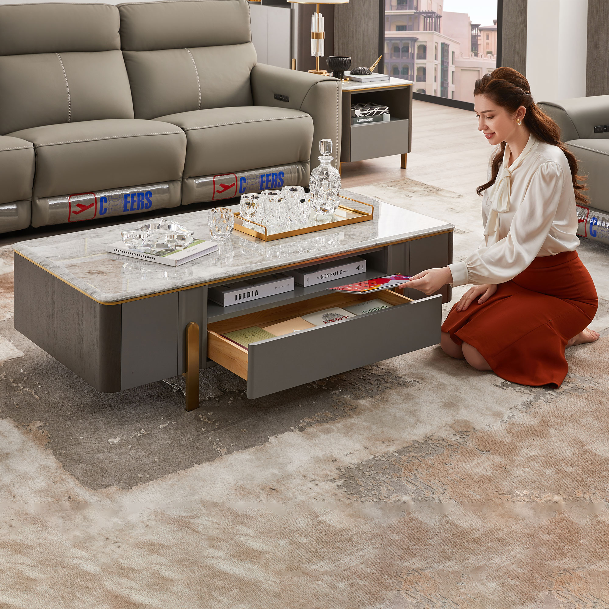 芝华仕头等舱贵族匹兹堡茶几suptcj10801